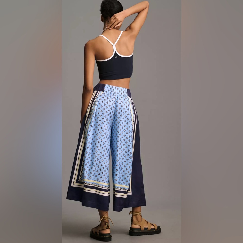 Maeve by Anthropologie Printed Pleated A-Line Culottes size Medium - Picture 3 of 10